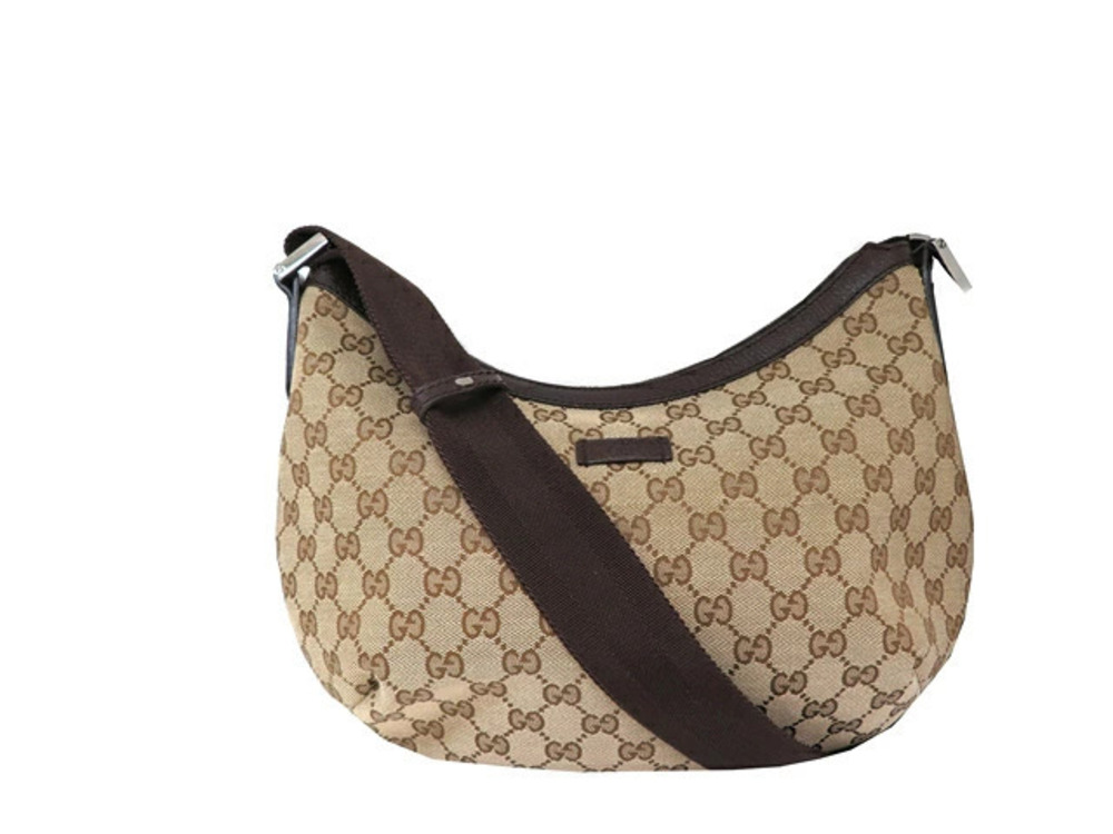 Gucci shoulder bag GG canvas brown